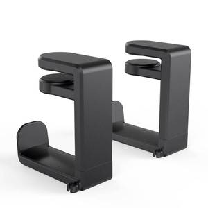lot 6182 image: EURPMASK Headphone Stand 2 Pack Clamp-On Rotating Desk Mount E-Hold Series