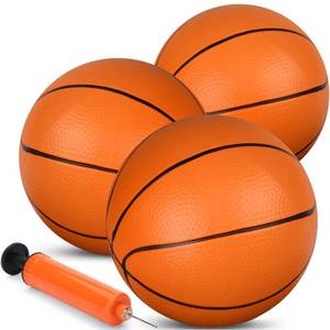 lot 6190 image: Umnodobn Mini Toy Basketballs 7 Inch Inflatable PVC Replacement Balls 3 Pack