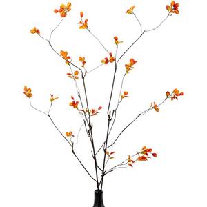 lot 6214 image: OBDXZHC Artificial Ficus Branches 4 Pcs 47.5 Inch Fall Greenery Stems Orange