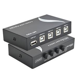 lot 6222 image: OLLGEN 4 Port USB 2.0 Manual Sharing Switch Box Hub