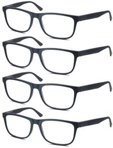 lot 6227 image: OLOMEE Mens Large Oversized Reading Glasses 4.00 Matte Black Wide Readers