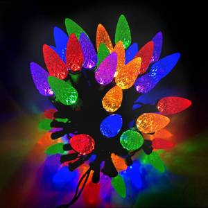 lot 6257 image: PARKIM Strawberry LED Christmas String Lights 50 Bulbs 18 Ft Multicolor