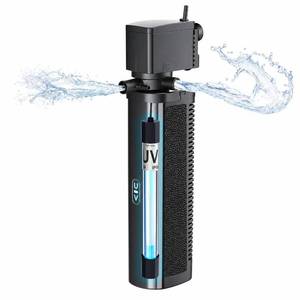 lot 7784 image: COOSPIDER JUP-03 Aquarium Filter With 7W UV Light, 300GPH, 75-200 Gallon