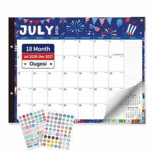 lot 7805 image: Ougesi Large Desk Calendar Jul 2026-Dec 2027 22x17 In