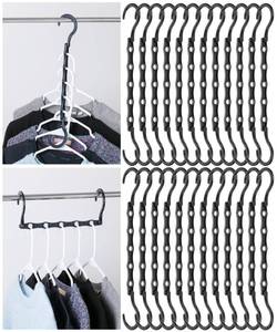 lot 7825 image: Mr. Pen Space Saving Clothes Hangers, 24 Pcs, 5-Slot, Black Plastic