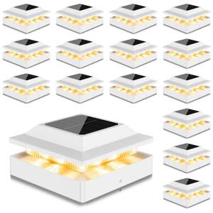 lot 7836 image: Toeuie Solar Post Cap Lights for 4x4 Posts, 16 Pack