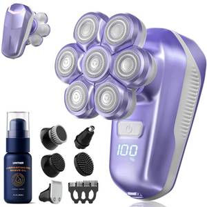 lot 7846 image: Umither Electric Shaver for Women 7D Wet Dry Bikini Trimmer Kit, Purple