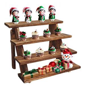 lot 7852 image: Fumingpal Wooden 4 Tier Cupcake Display Stand