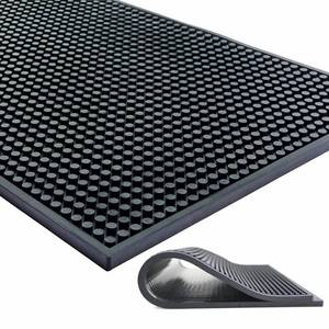 lot 7856 image: DXUQNG Bar Mat for Countertop Dish Drying Mat 12x24 Inch Black