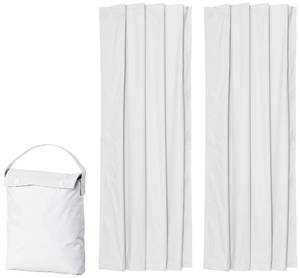 lot 7876 image: Amazon Basics Portable Blackout Curtain Shade 50W x 78L White 2-Pack