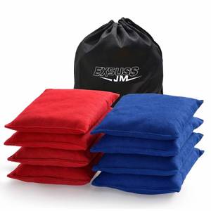 lot 7976 image: JMEXSUSS Cornhole Bags Set of 8 Red Blue 6 x 6 Inch