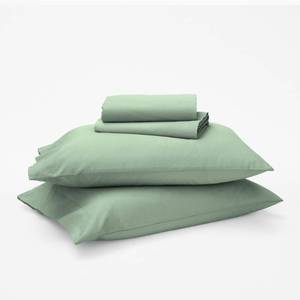 lot 7994 image: Tuft & Needle Full Sheet Set 100% Supima Cotton Percale, Sage  Retail $120