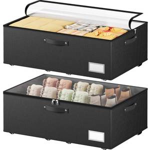 lot 7995 image: Dayacoco Under Bed Storage Container With Wheels 10in 65L