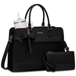 lot 8039 image: LOVEVOOK Womens Laptop Tote Bag Water-Resistant PU Leather 15.6 Inch Laptop