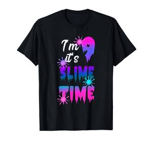 lot 8043 image: Fun Birthday Decors Slime Time 9th Birthday Kids T-Shirt