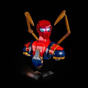 lot 8073 image: Mililier LED Light Kit for LEGO 76326 Iron Spider-Man Bust, USBBattery Powered