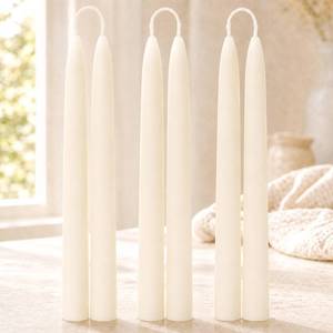 lot 8100 image: Olorvela 2 Pack 8 Inch 100% Beeswax White Taper Candles