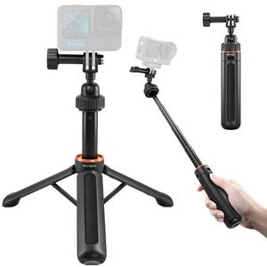 lot 8102 image: REYGEAK Action Camera Tripod 360° Ball Head 15.75 in Selfie Stick