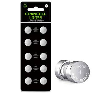 lot 8124 image: CPANCELL Alkaline Button Cell Battery 1.5V LR936 LR45 AG9 10 Count