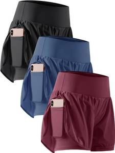 lot 8130 image: CADMUS Womens 2-in-1 Workout Shorts with Phone Pocket, Small