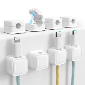 lot 8144 image: Smofish Cord Organizer Cable Clips 8 Pack Fits Cables Up To 0.28 In