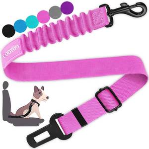 lot 8152 image: COOYOO Dog Seat Belt Adjustable 24-31 Inch Nylon Elastic Bungee Buffer