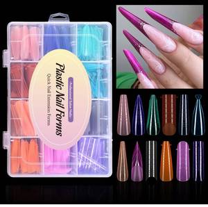 lot 8175 image: NMKL38 Dual Nail Forms for Poly Gel 12 Shapes 292 PCS
