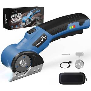 lot 8192 image: STREBITO Cordless Electric Box Cutter for Cardboard, 4V