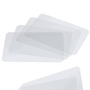 lot 8195 image: CraftyCrocodile Clear Vinyl Placemats Set of 4 17.5x12 Inch Transparent