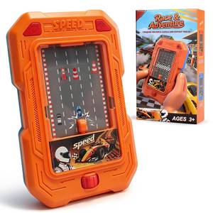 lot 8209 image: Meemazi Handheld Racing Car Driving Game Toy with Lights and Sounds