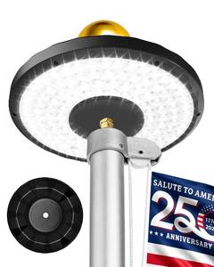 lot 8216 image: Lepwings Solar Flag Pole Light 132 LED 2600mAh for 15-25 FT Flagpoles