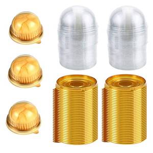 lot 8233 image: YUDONG 50 Pack 2 Inch Clear Plastic Mini Cupcake Containers