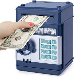 lot 9962 image: Piggy Bank for Boys,Refasy Electronic Piggy Banks Password Money Saving Box Gifts for 11 Year Old Boy Money Bank Toy Birthday Gifts for Boys Girls Kids Safe Cash Coin Can(Navy)