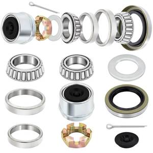 lot 10248 image: 2 Sets Trailer Bearing Kit 3500 lb Boat Trailer Axle Bearing Kits L68149 L44649 Bearing Kits, with 171255TB Grease Seal, Spindle Nut, Dust Cap for 3500lb 1-116 to 1-38 #84 Spindles