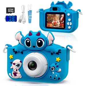 lot 10261 image: Kids Camera Toddler Digital Camera Little Girls Toy Camera for 3 4 5 7 Years Old Boys Christmas Birthday Gifts for Kids Digital Camera 40MP Dual Lens 1080P HD Video Selfie Camera with 32GB SD Card