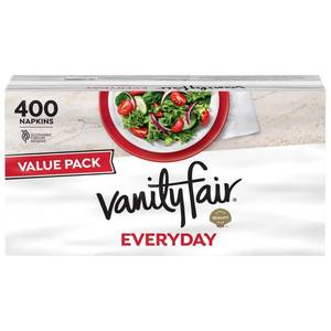 lot 13726 image: Vanity Fair Paper Dinner Napkins, 400 Count, White, 2-Ply