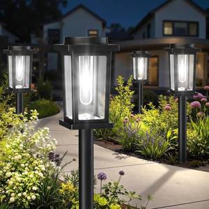 lot 13756 image: Melunar Solar Pathway Lights Outdoor 8 Pack Waterproof Cold White