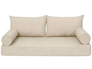 lot 13761 image: Oslimea Patio Twin Daybed Cushion Cover Tan 5-Piece Set  Retail $120.99