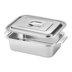 lot 13813 image: Bitwav Stainless Steel Lasagna Pan with Lid, 6.3 QT, 16.5 x 10 x 4 In