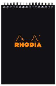 lot 14043 image: Rhodia Wirebound Pad 6X8.25 Black Grid