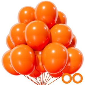 lot 14045 image: KUULBELA Orange Latex Balloons 12 Inch 110 Pcs with 2 Ribbons