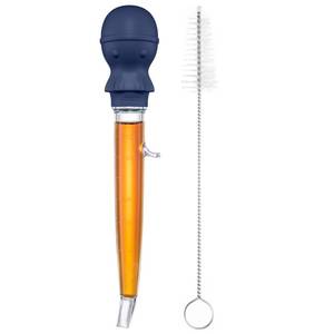 lot 14067 image: U-Taste Turkey Baster for Cooking with Cleaning Brush, Midnight Blue