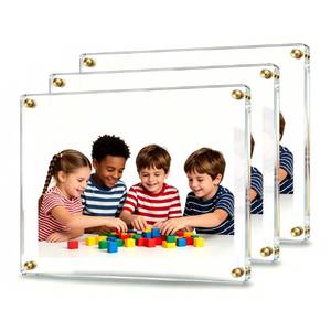 lot 14451 image: Kalami Acrylic Wall Mount Picture Frame 4x6 Self Adhesive 3 Pack