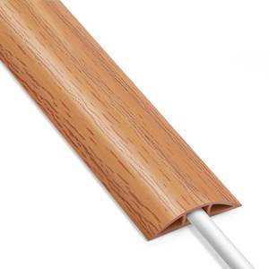 lot 14461 image: LZEOY Floor Cord Cover Wood Yellow Oak Cable Protector 0.47 x 0.24 In Channel