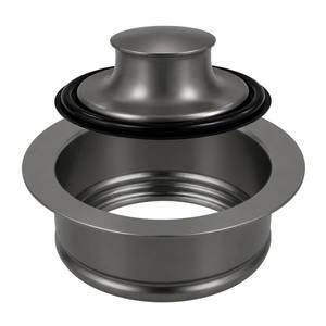 lot 14480 image: QruiLanTu Garbage Disposal Flange and Stopper 3-12 Inch Gunmetal Black