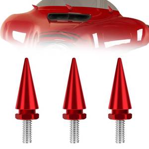 lot 14482 image: AILMOTO Motorcycle Windshield Bolts Red 3 Pcs For Harley Davidson 1996-2013