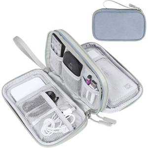 lot 14483 image: FYY Electronic Cable Organizer Travel Pouch Light Grey