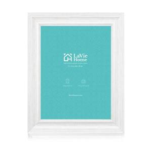 lot 17661 image: LaVie Home Picture Frame 11x14 Distressed White Single Photo Frame