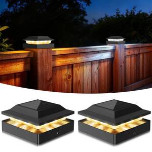 lot 17666 image: Toeuie Solar Post Cap Lights for 4x4 WoodVinyl Posts, 6 Pack