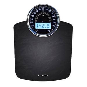 lot 17679 image: EILISON Digital Bathroom Scale, 400 lbs Capacity, Digital & Analog Display